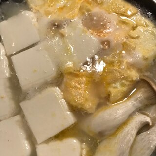 豆腐とエリンギの卵の白だし煮